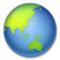 Globe Showing Asia-Australia emoji on LG